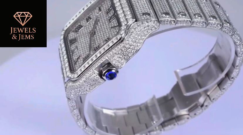 Men’s Bust down Moissanite luxury watch