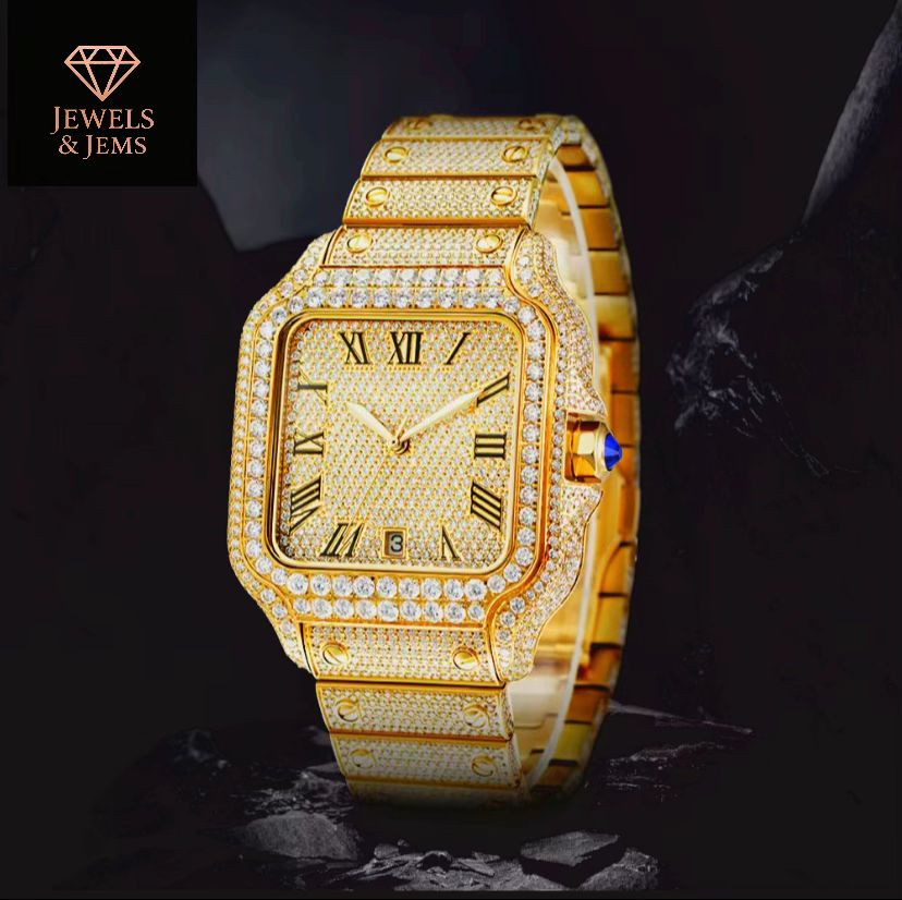 Men’s Bust down Moissanite luxury watch